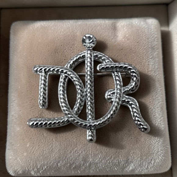 . Jewelry - Beautiful Silver-Tone Logo Brooch